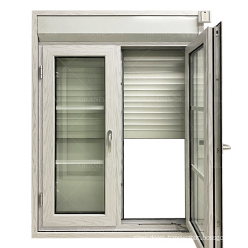 Albania Burglar Proof Control Louver Dust Proof Privacy Shade Swing Casement Aluminium Window For Veranda